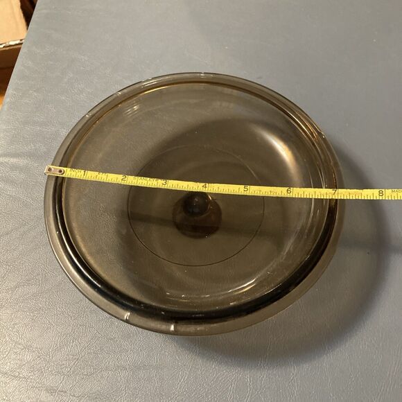 PYREX Vision Corning V1.5C Glass Amber Brown Lid - Picture 5 of 7
